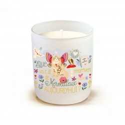 Bougie parfumée 220gr en verre blanc - Les arcanes du coeur